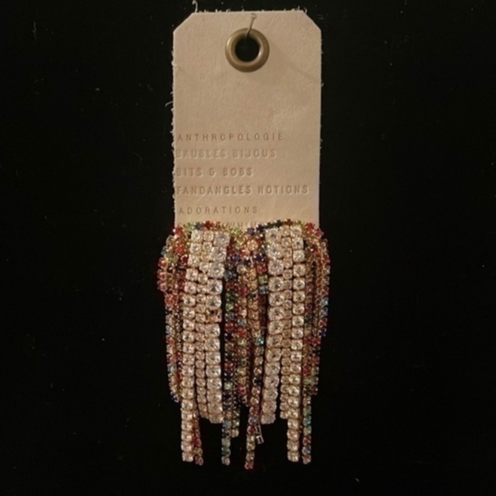 Anthropologie Fireworks Cubic Zirconia Earrings. NWT